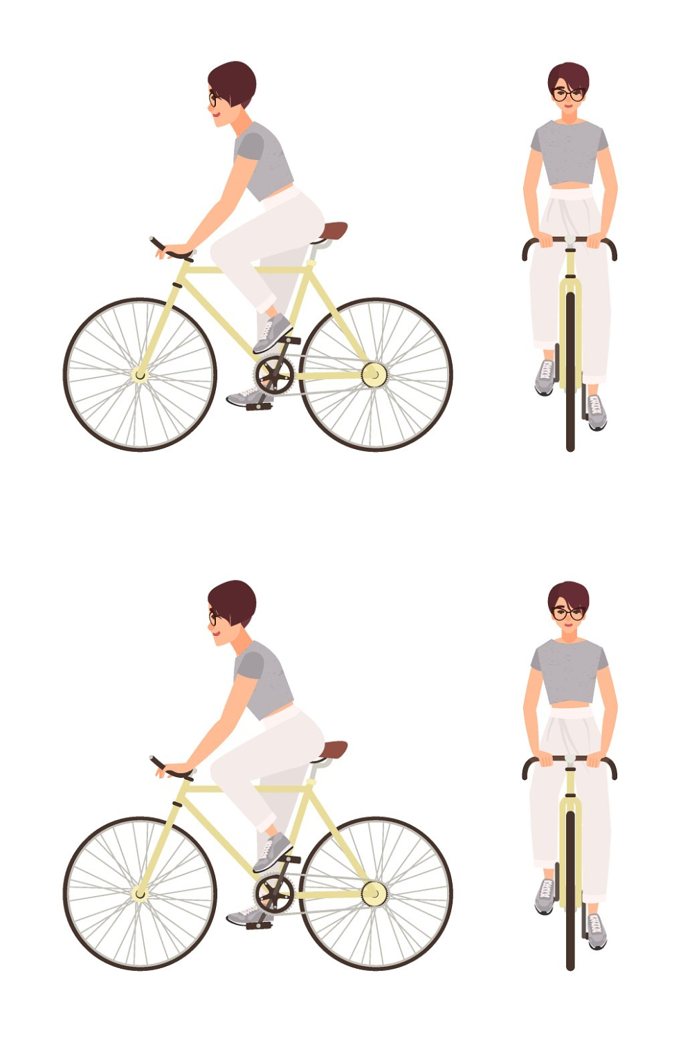 riding bicycle drawing