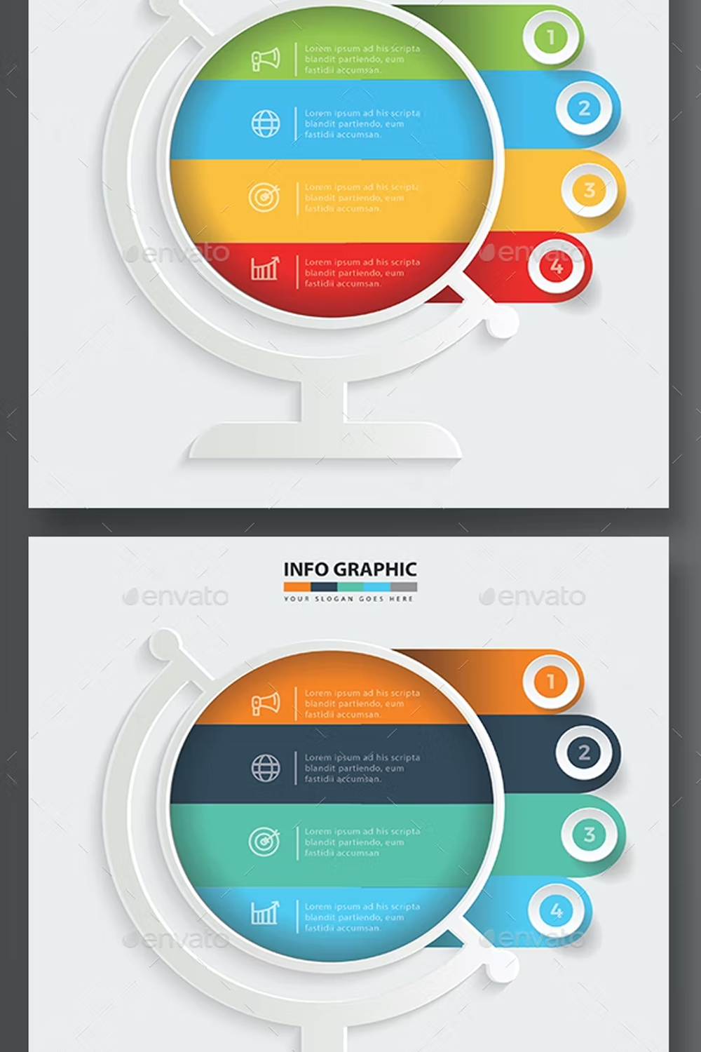 Illustrations global infographic design of pinterest.