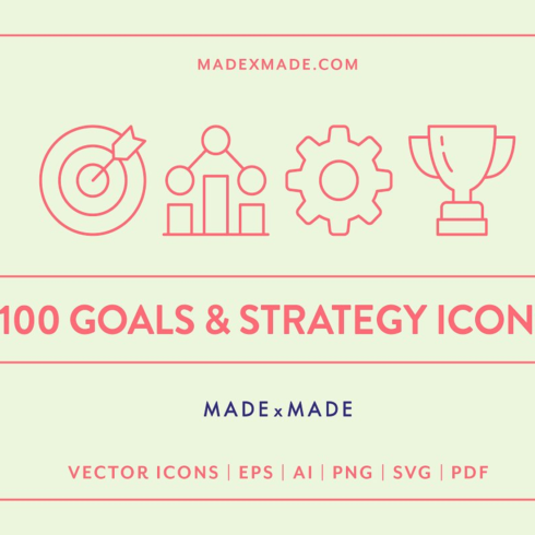 Images preview goals strategy icons.