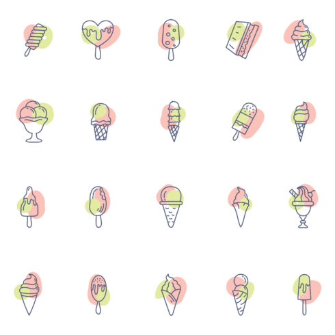 Ice Cream Icons Main Cover.