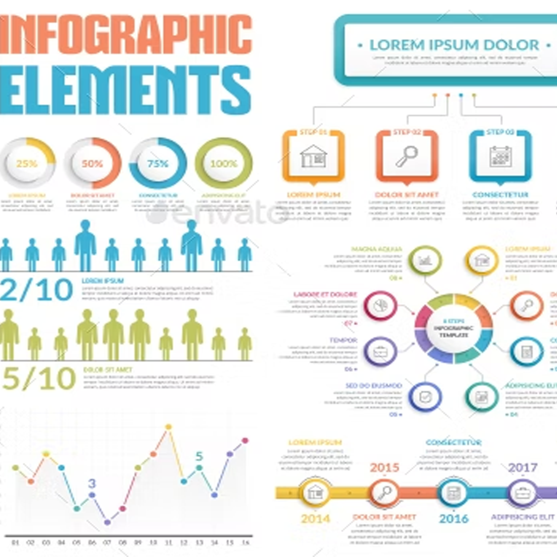 Images preview infographic elements.