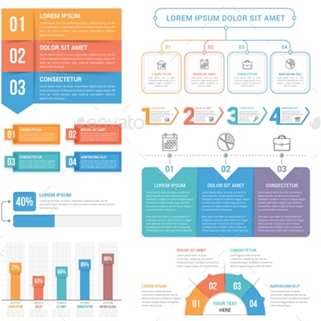 Images preview infographic elements.