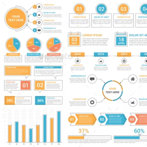 Images preview infographic elements.