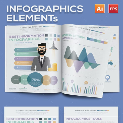 Images preview infographic elements.
