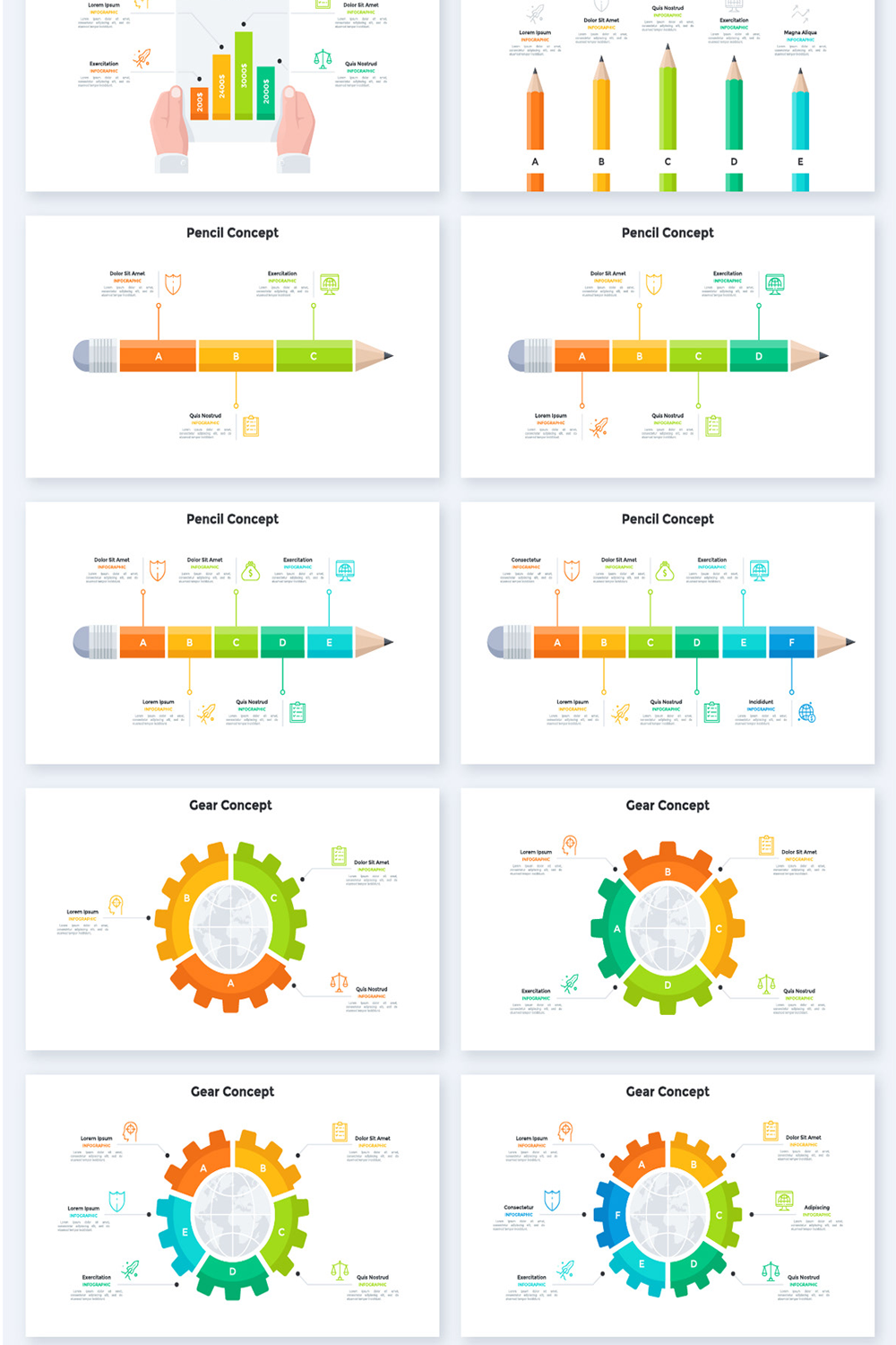 Illustrations infographic slides p.1 of pinterest.