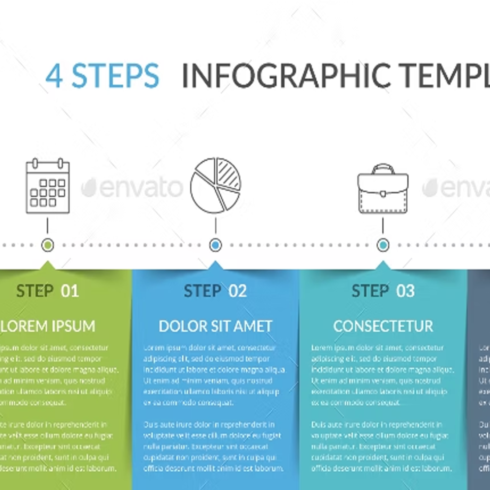 Images preview infographic template with 4 elements.