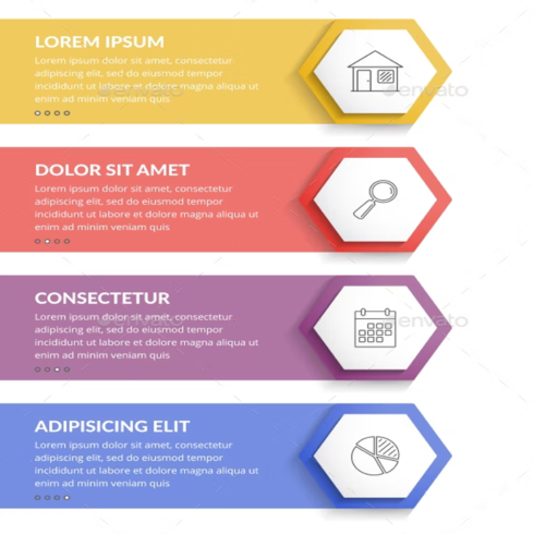 Images preview nfographic template with 4 steps.