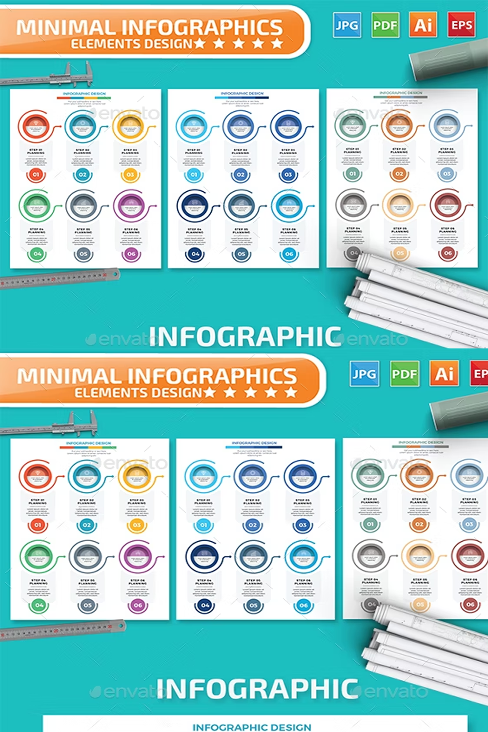 Illustrations infographics design of pinterest.