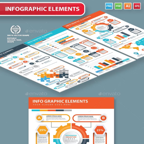 Images preview infographics elements design.