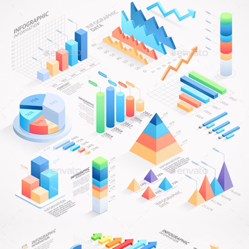 Images preview infographics isometric elements.