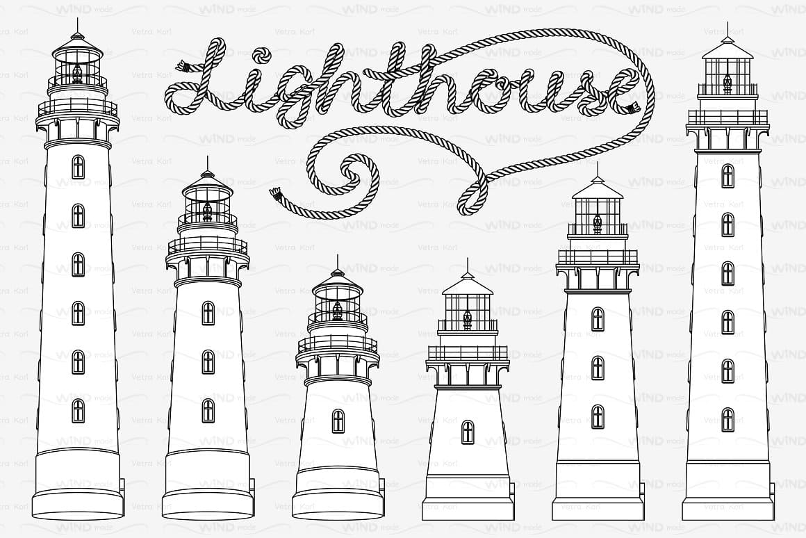 Outline lighthouse preview.
