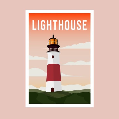 Images preview lighthouse background template.