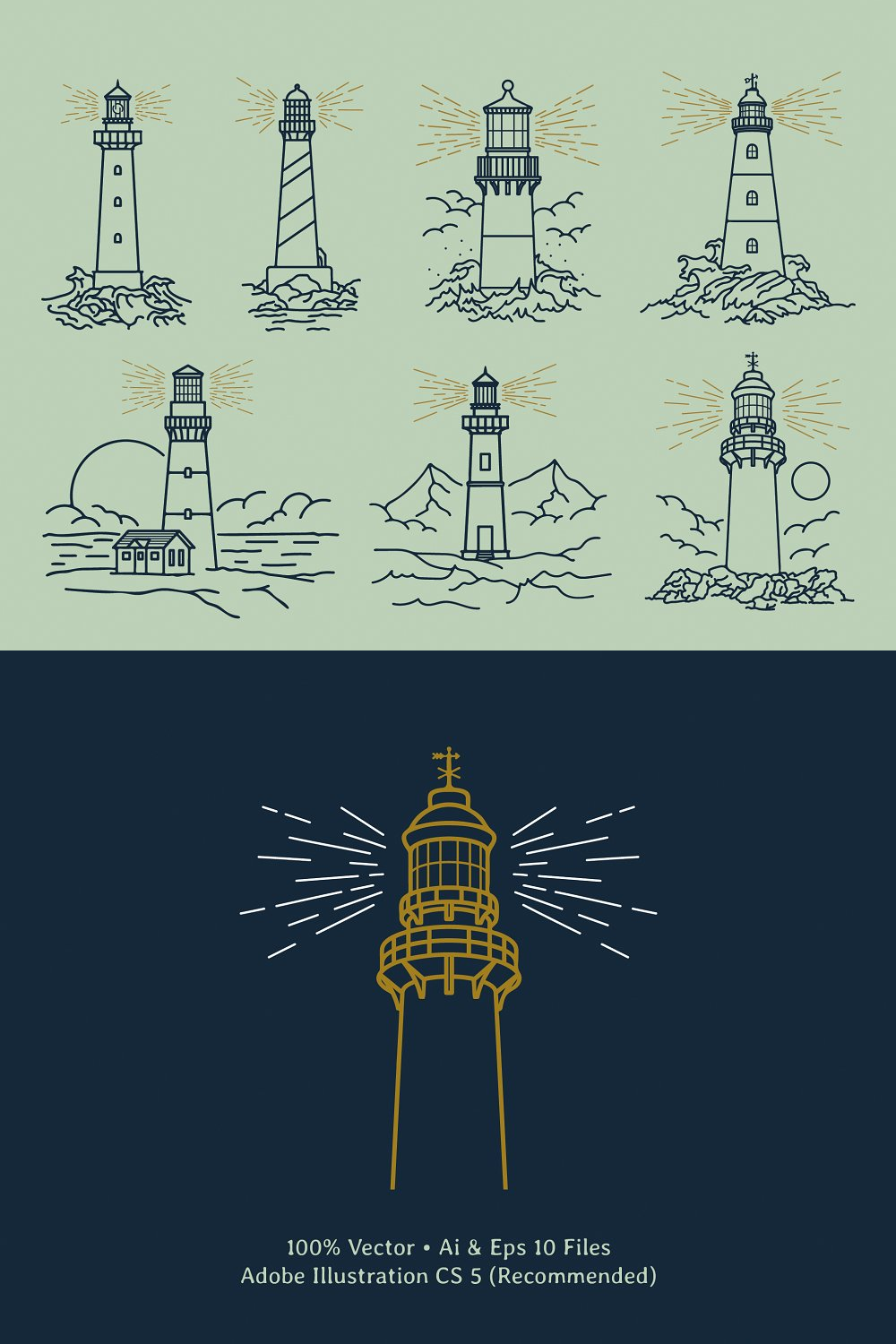 Illustrations lighthouse scene lineart hand drawn of pinterest.