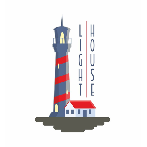 Images preview lighthouse set of vector logos.