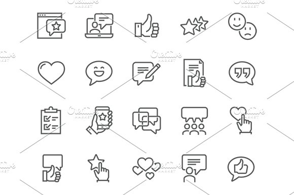 lined testimonials icons 691