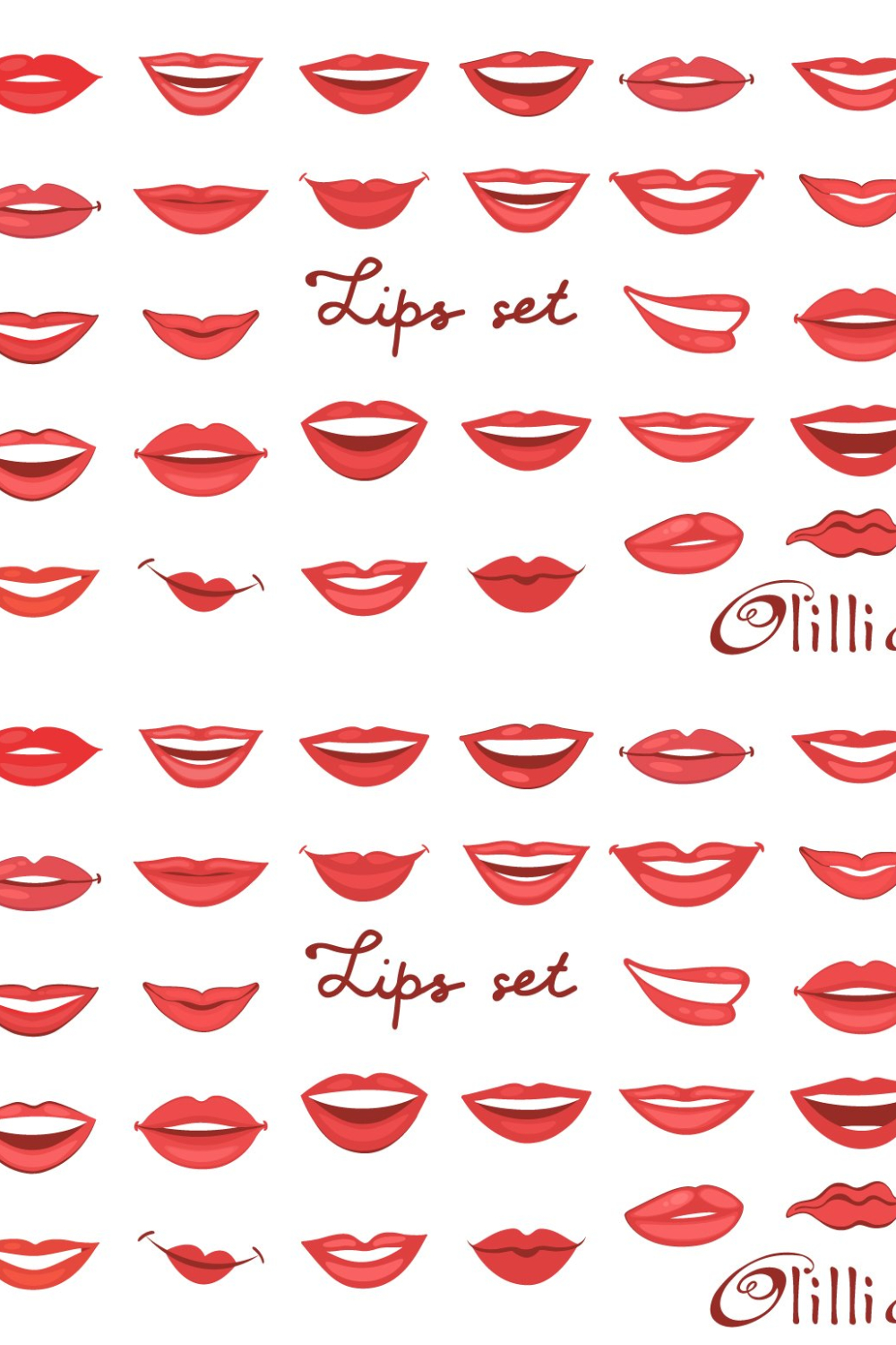 Lips Set - Pinterest.