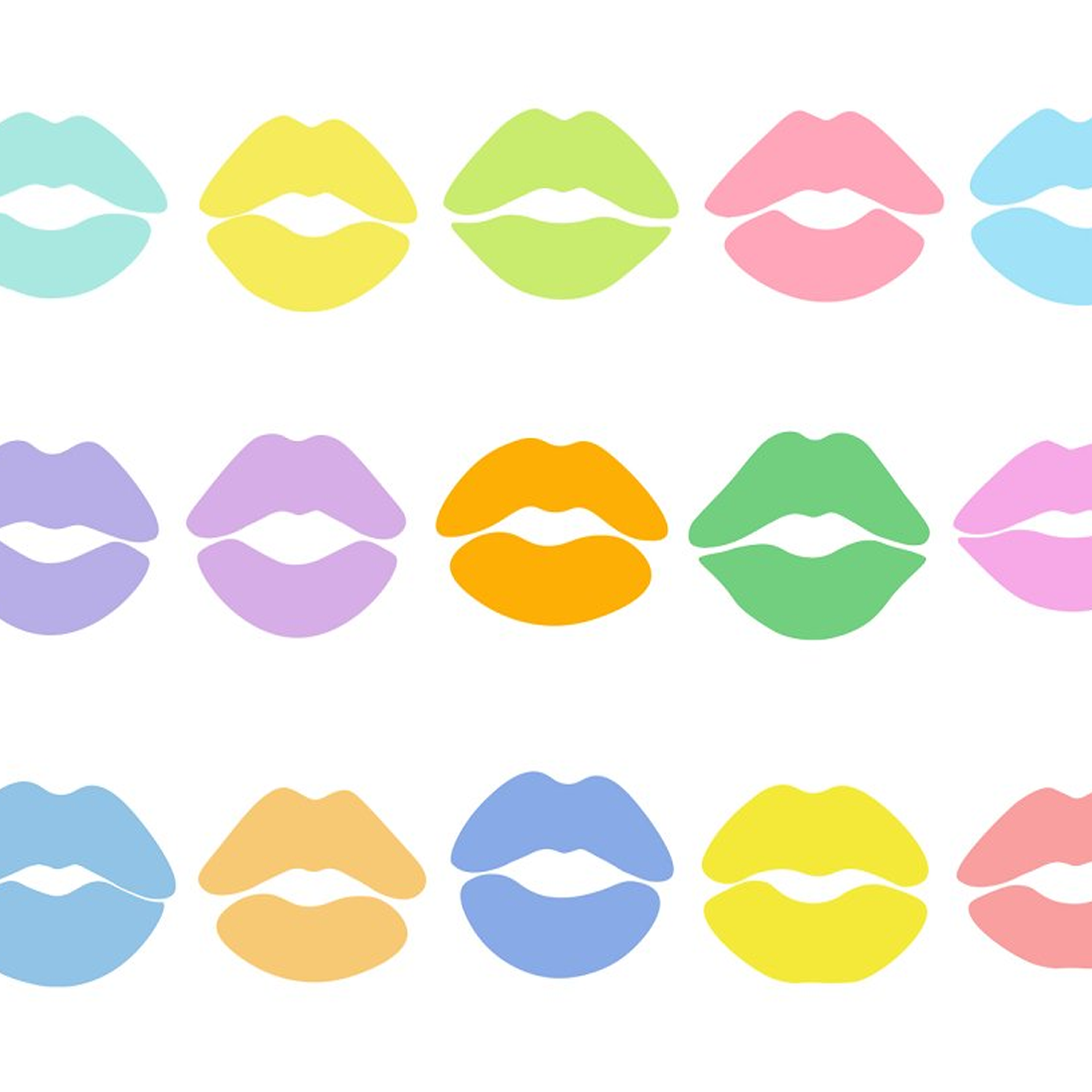 lips silhouettes. lips colorful svg 1 530
