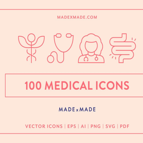 Images preview medical line icons.