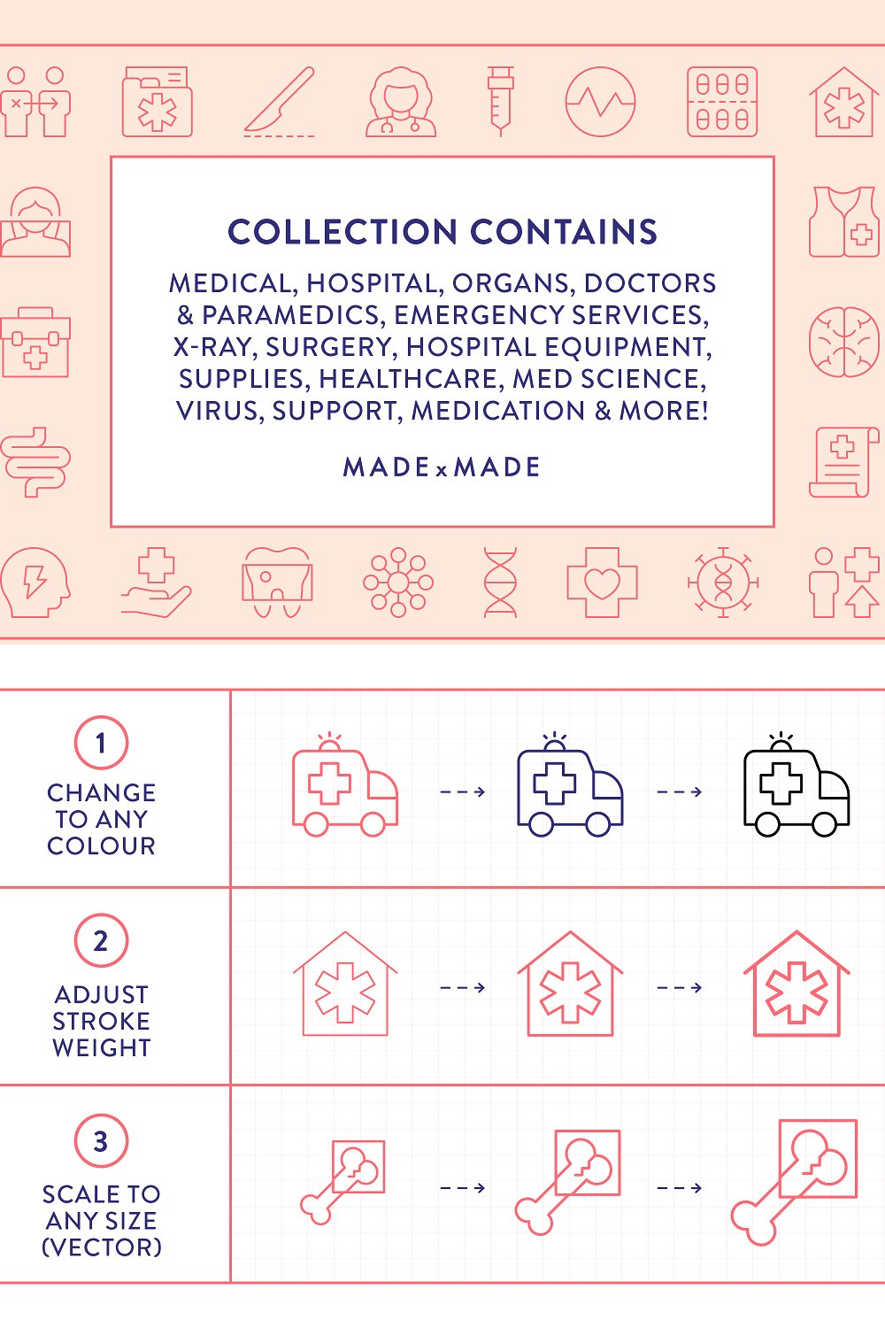 Illustrations medical line icons of pinterest.