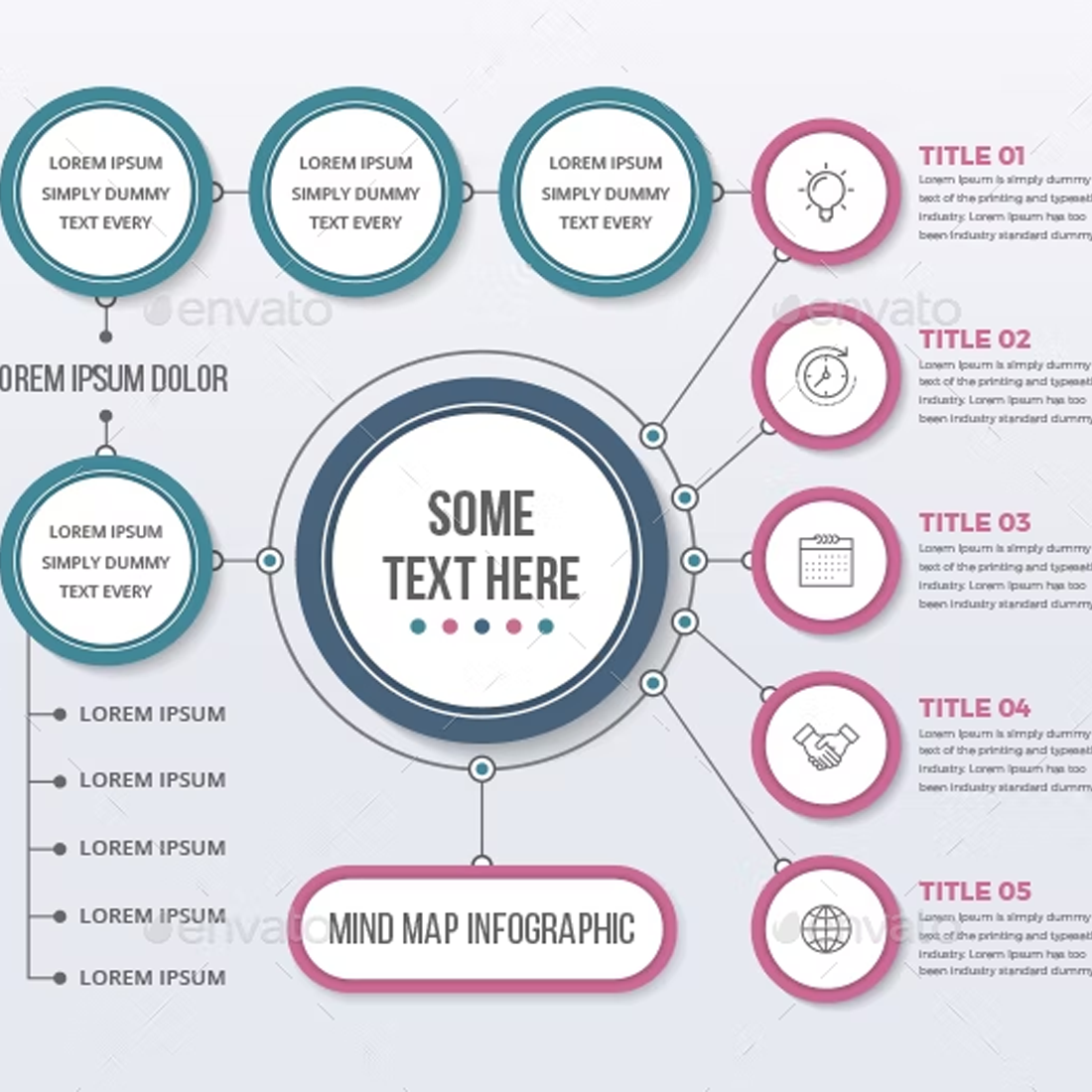 Images preview mind map template.