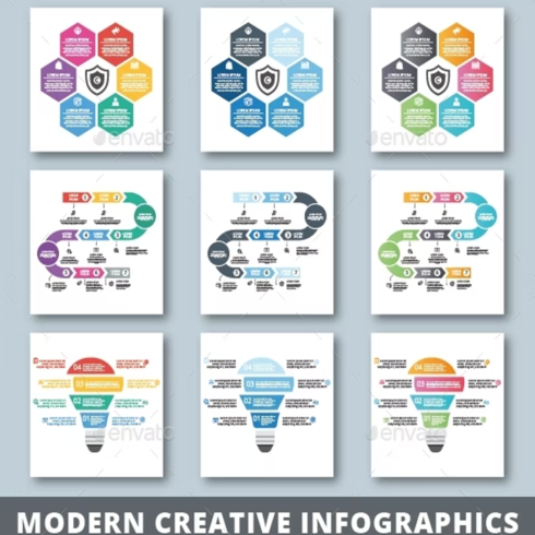 Images preview modern creative infographics.