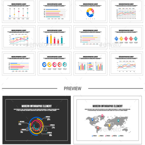 Images preview modern infographic element.