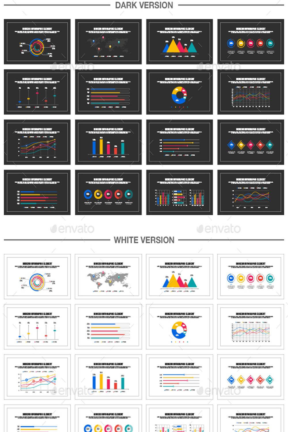 Illustrations modern infographic element of pinterest.