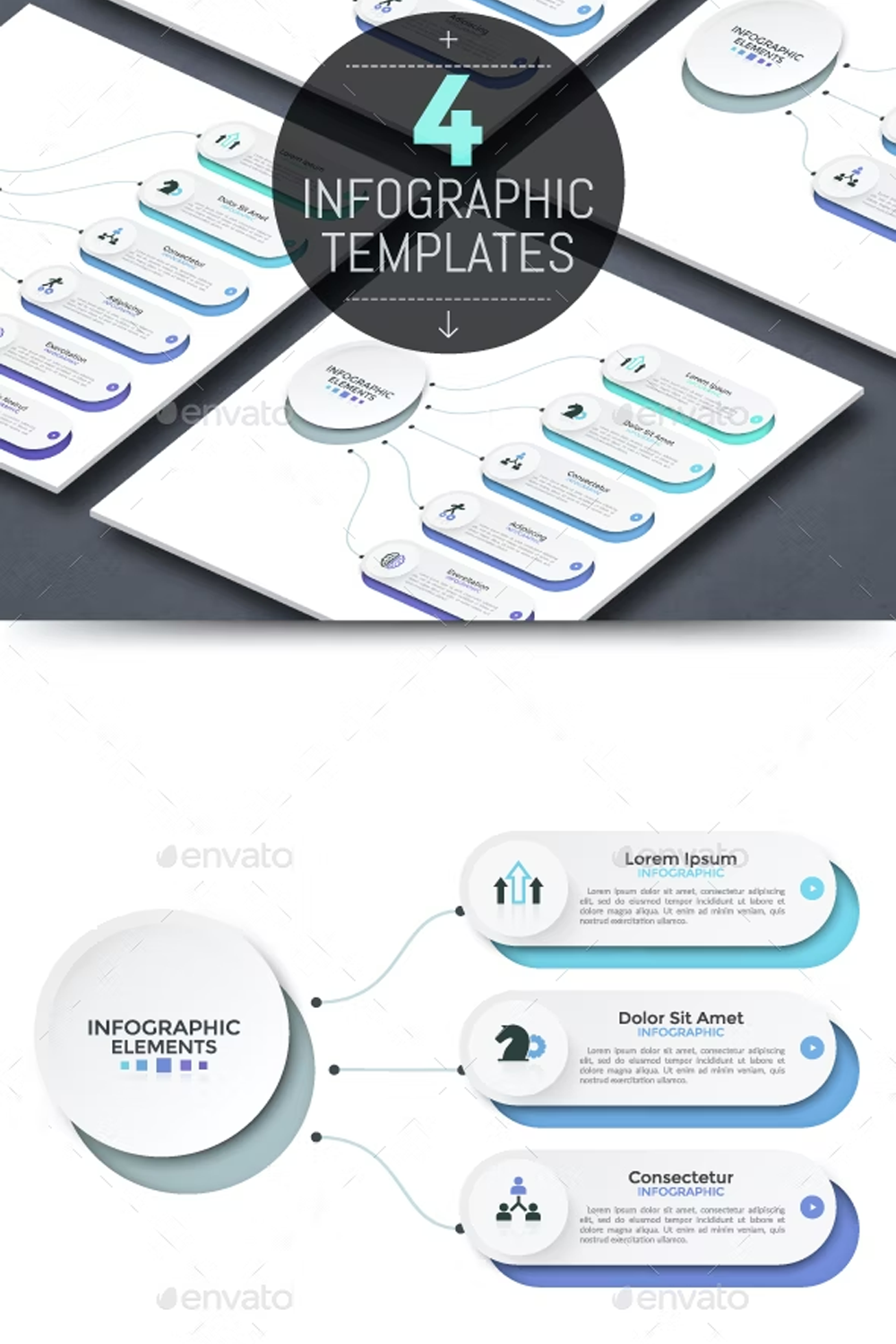 Illustrations modern infographic paper choice templates of pinterest.