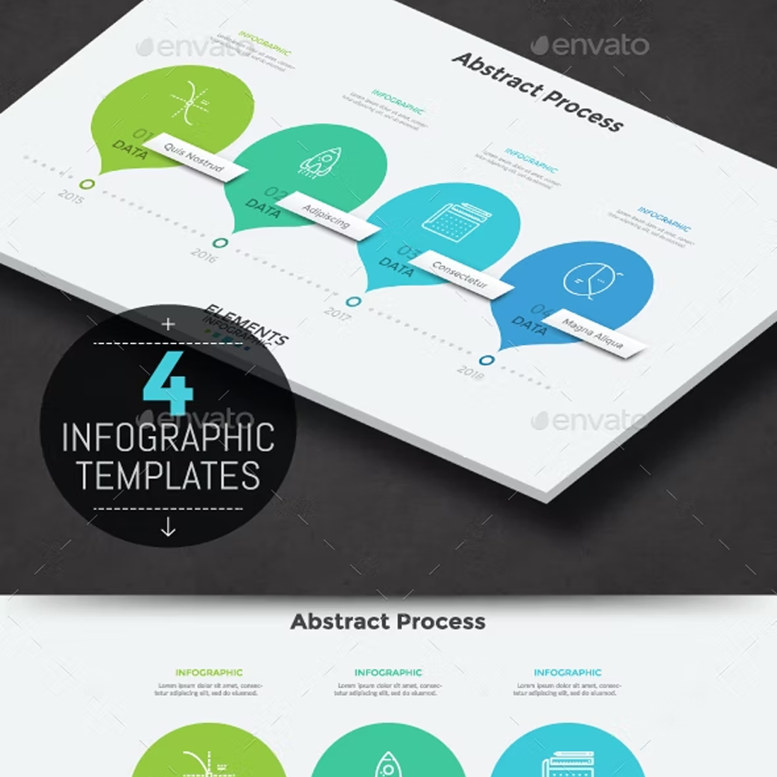 Images preview modern infographic timeline template.