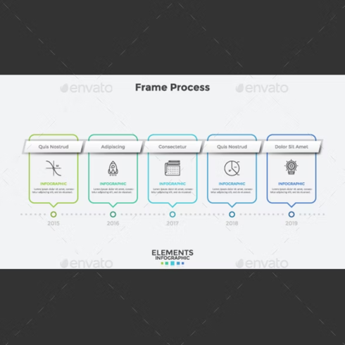 Images preview modern infographic timeline template.