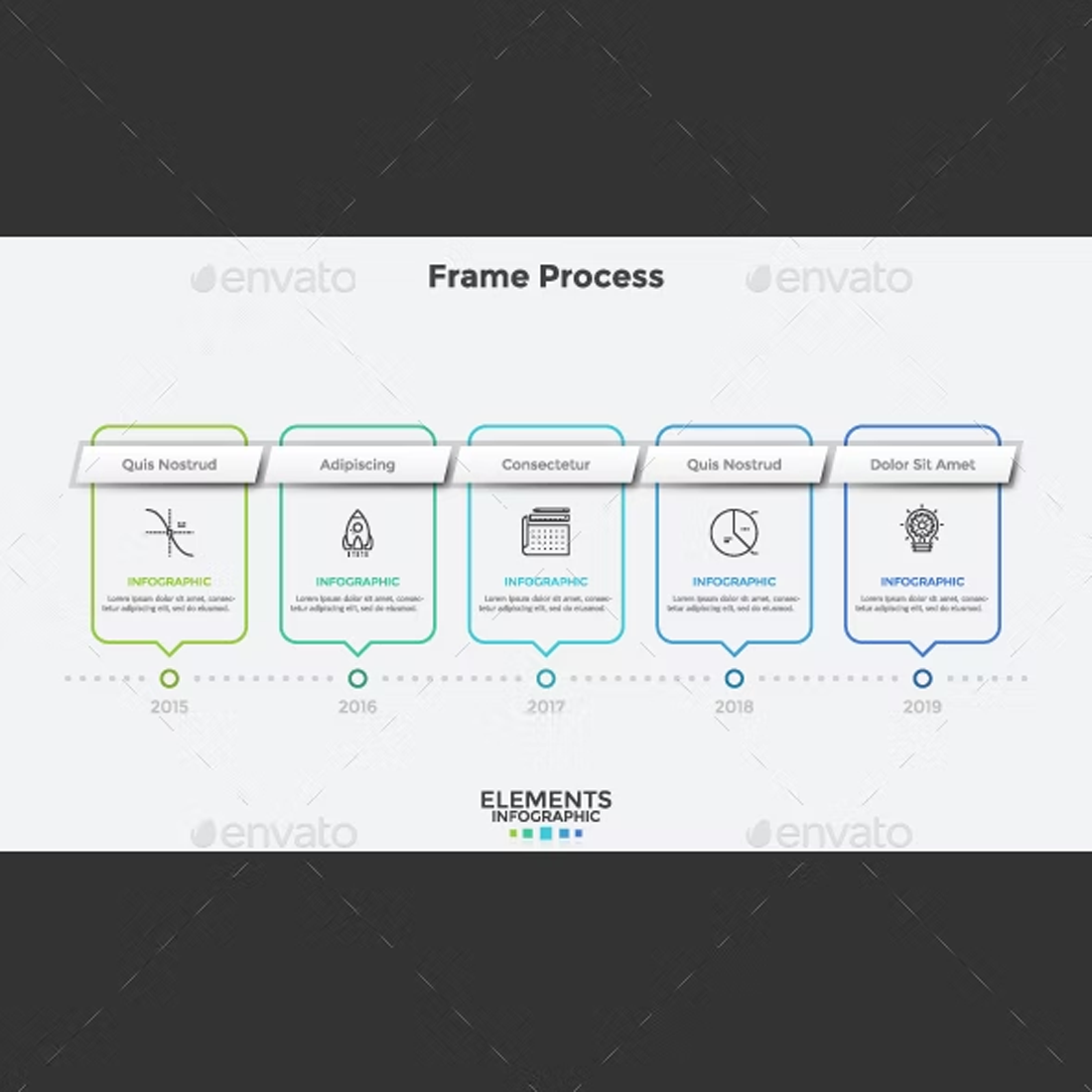 Images preview modern infographic timeline template.