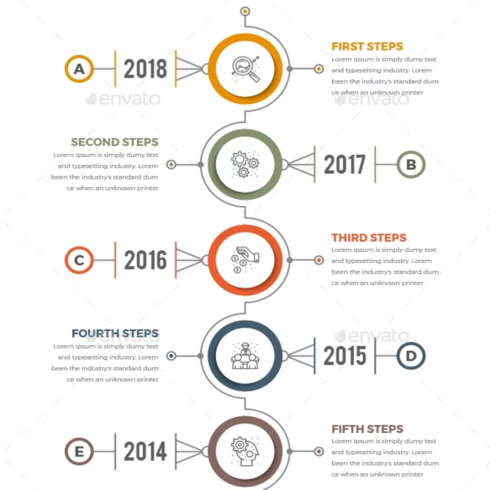 Images preview modern timeline infographics.
