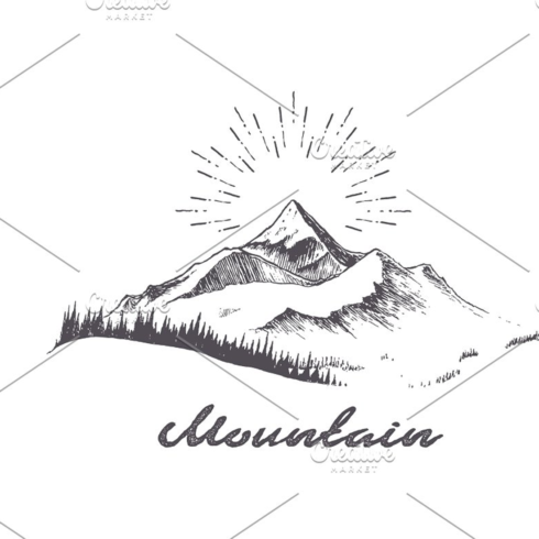Images preview mountain logo template.