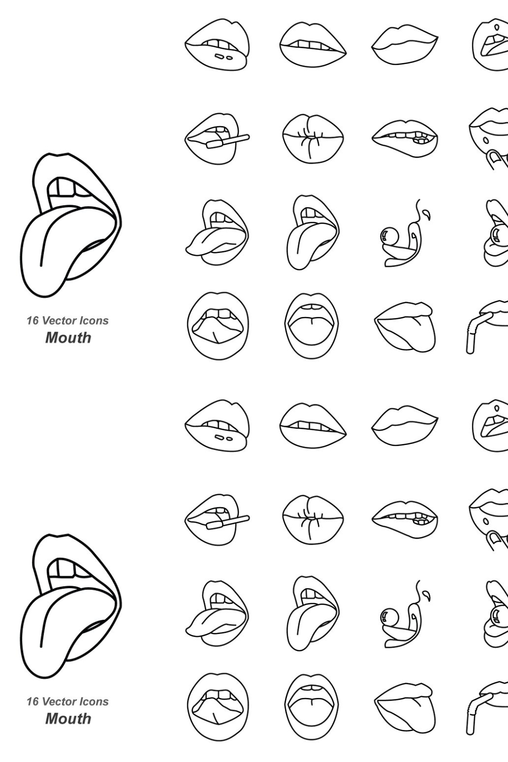 Mouth Outline Vector Icons - Pinterest.