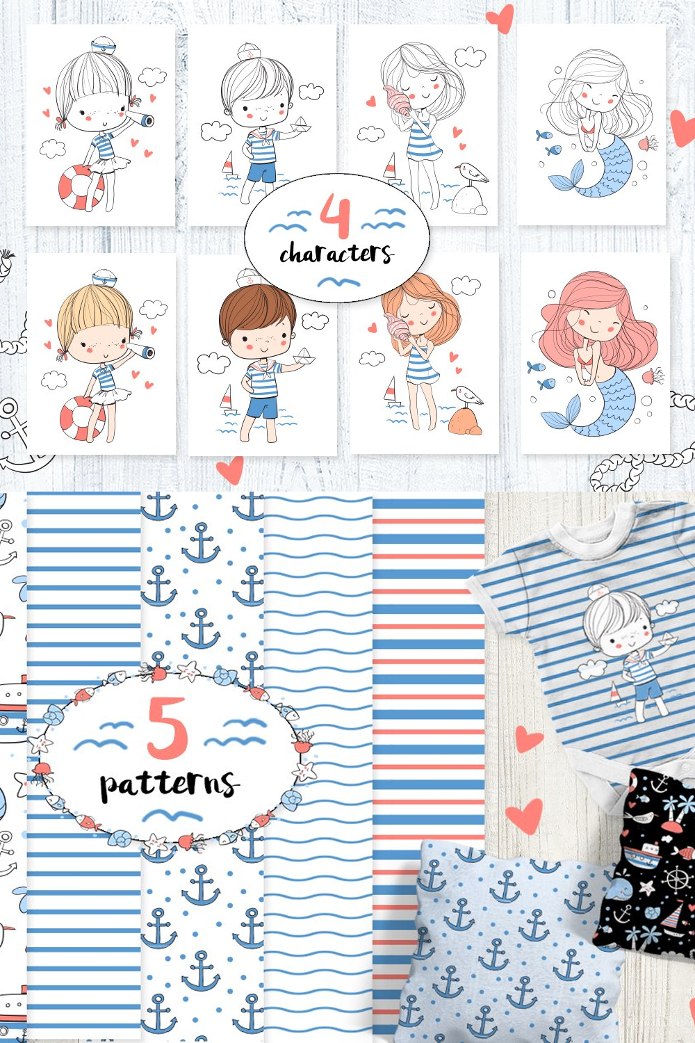 Illustratyions my little sailors of pinterest.