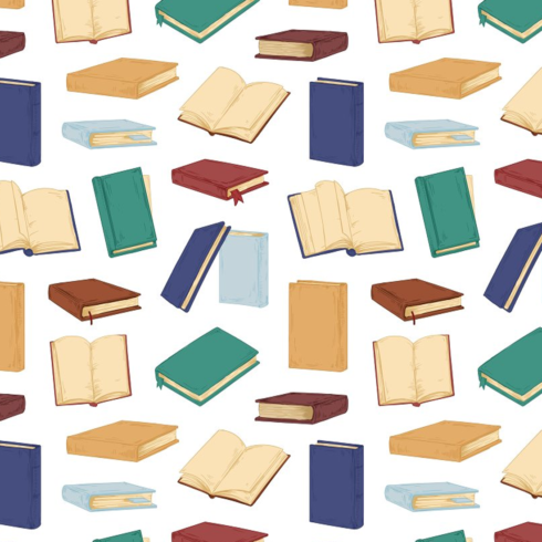 Images preview old books seamless patterns.