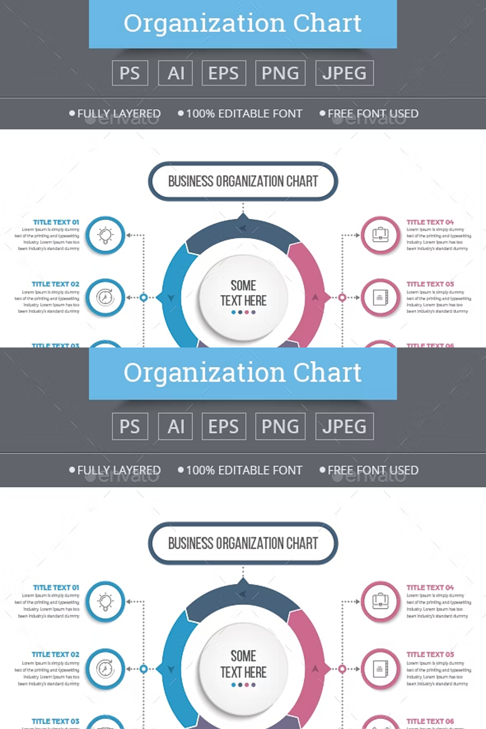 Illustrations organization chart of pinterest.