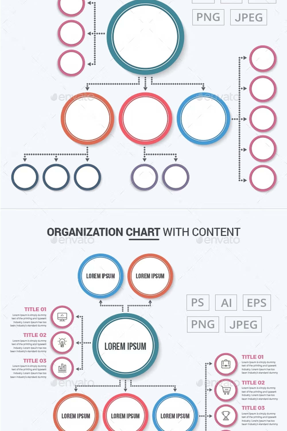 Illustrations organization chart of pinterest.