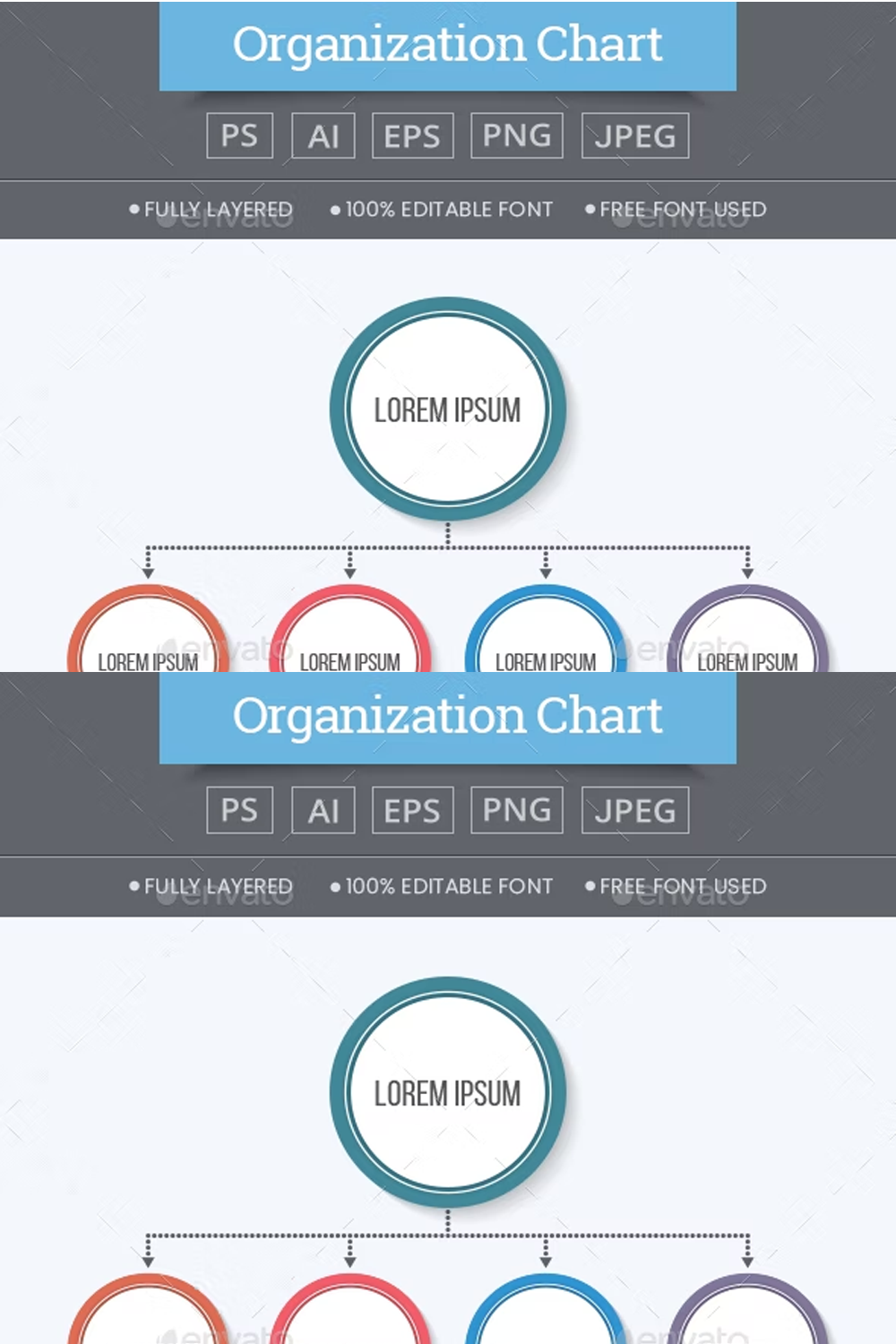 Illustrations organization chart of pinterest.