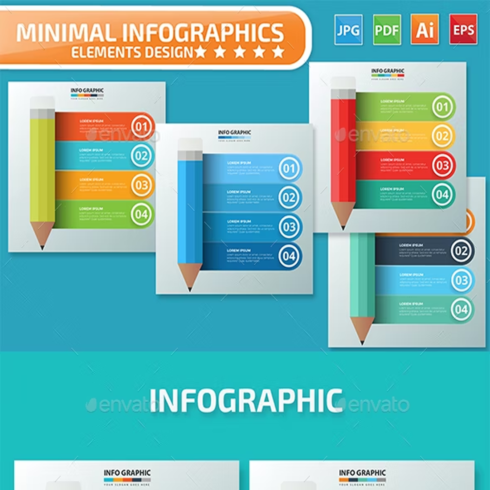 Images preview pencil infographics.