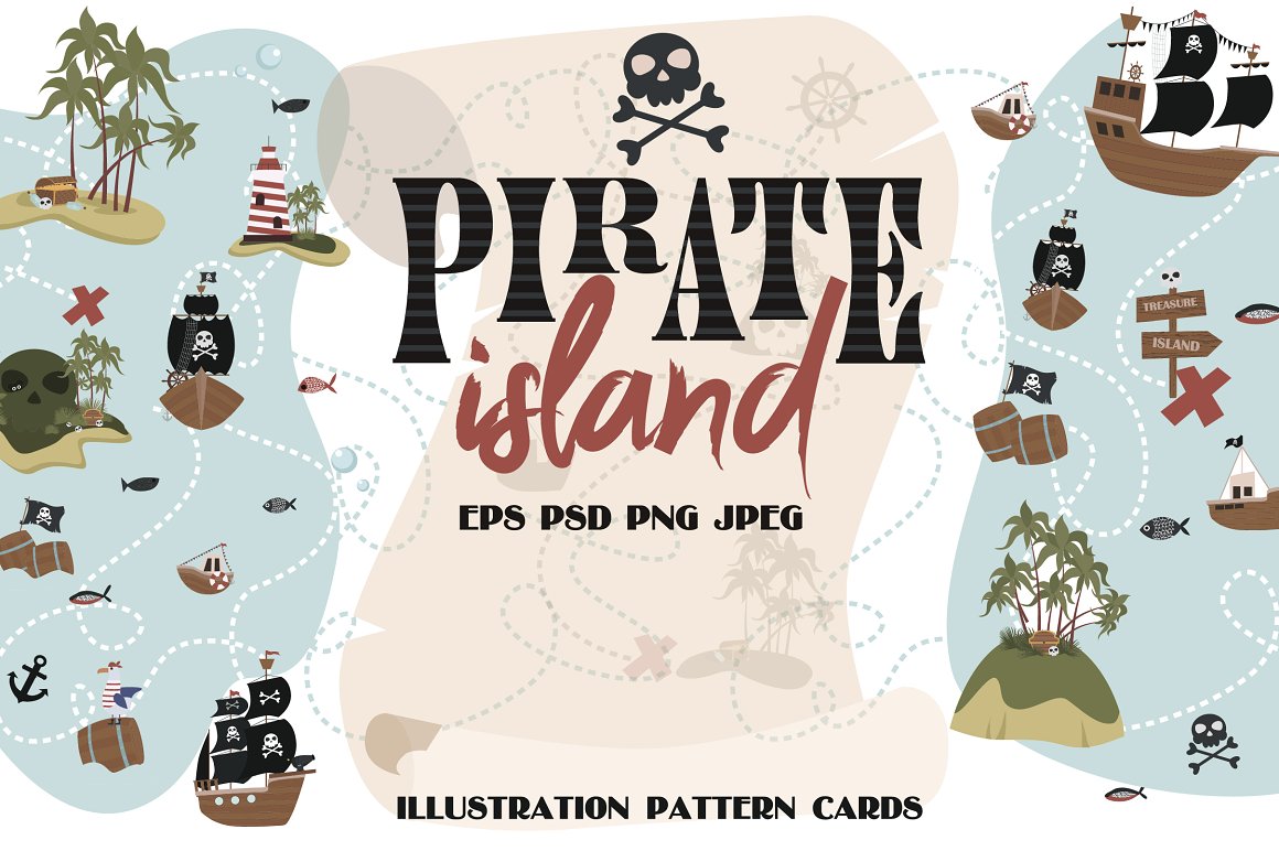 Main page with printmo on the theme of pirates.