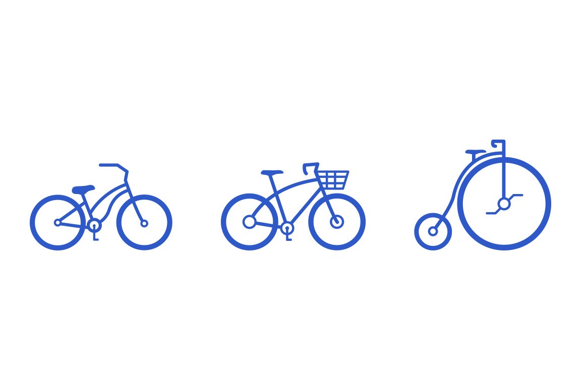 Promo preview bike icons.