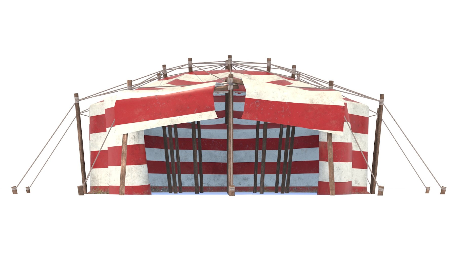 Image of striped tent and others.