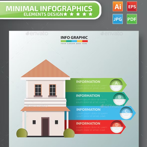 Images preview real estate infographic design.