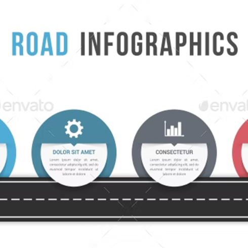 Images preview road infographics.