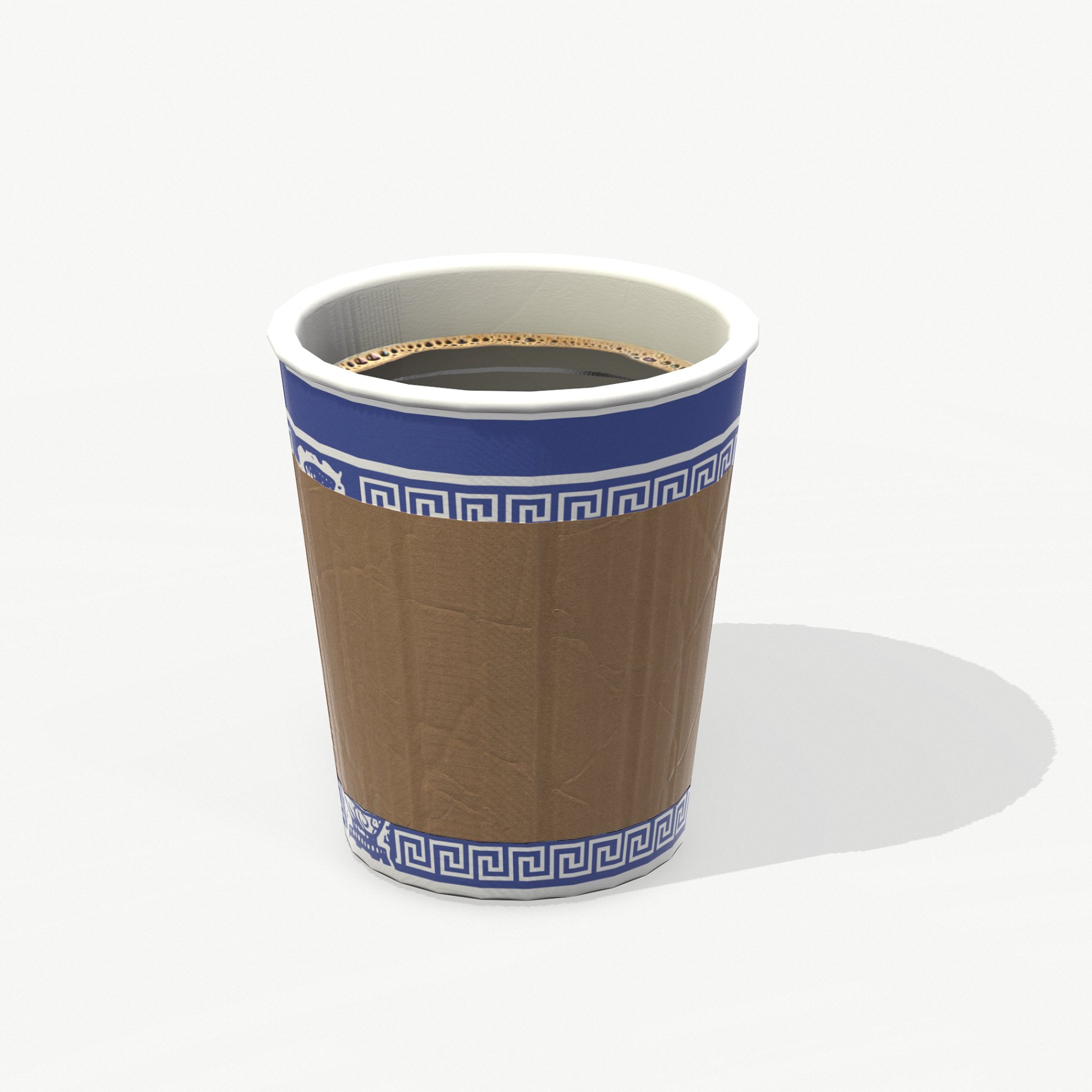 A brown cup with a brown outline.