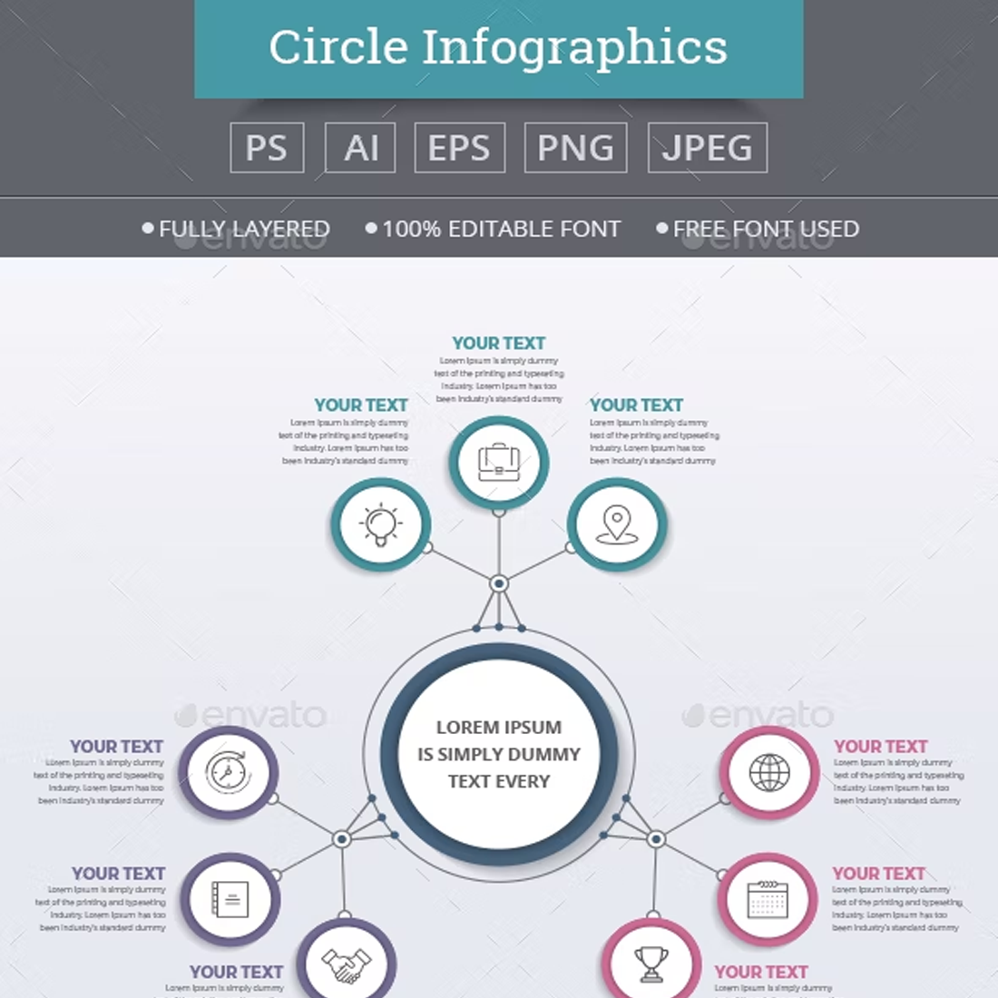Images preview simple circle infographics.