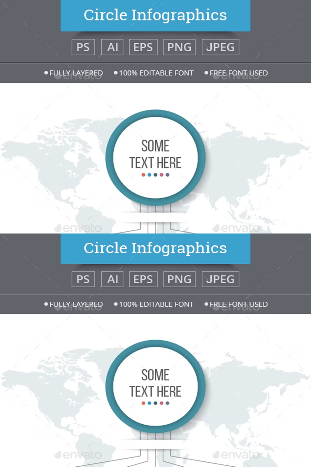 Illustrations simple circle infographics of pinterest.