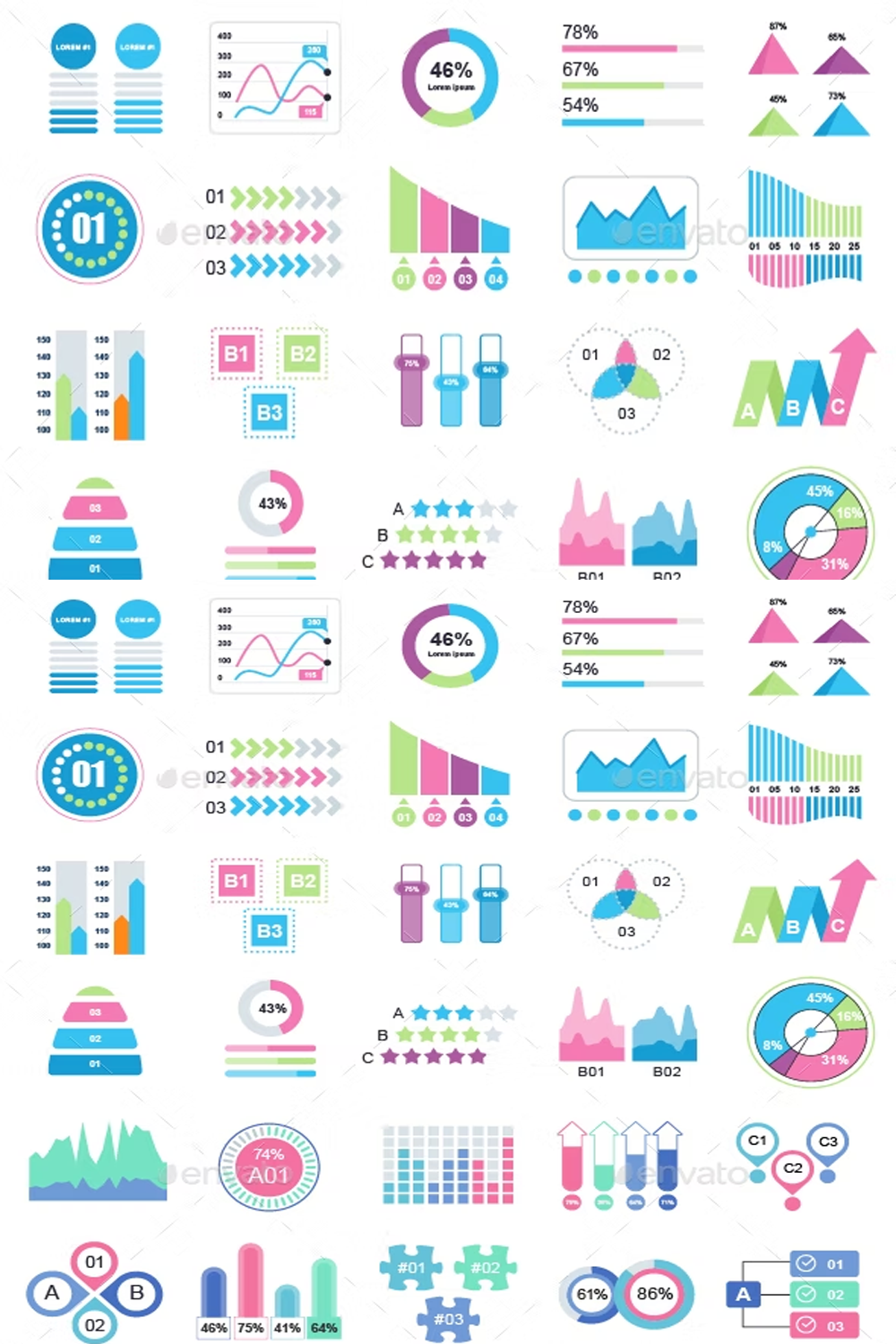 Illustrations simple infographics of pinterest.