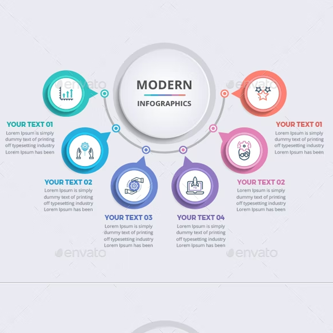 Images preview simple modern circle infographics.